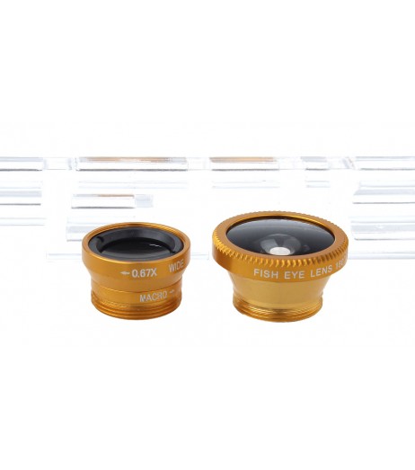 LP-3001 Universal 3-in-1 Clip-On Fisheye + Wide Angle + Macro Lens Set