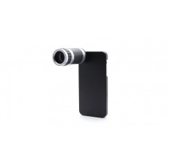 Mini 8X Zoom Optical Lens Telescope w/ Plastic Back Case for Apple iPhone 5
