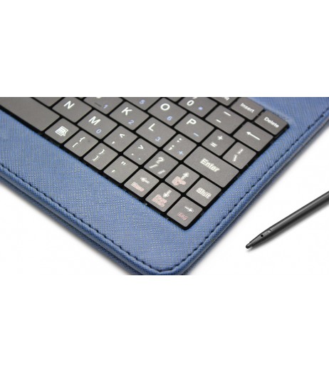 Protective USB Keyboard + PU Leather Cover Case with Stand / Stylus for 7'' Tablets