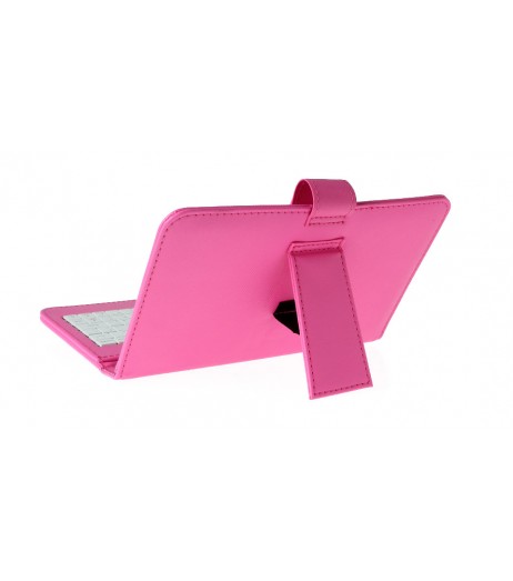 Universal USB 2.0 80-Key Wired Keyboard PU Case for 7" Tablet PC