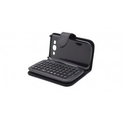 Detachable 2.4GHz Wireless Bluetooth V3.0 Keyboard + Leather Case for Samsung S3