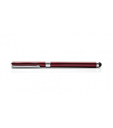 2-in-1 Capacitive Touch Screen Stylus + Pocket Water-based Pen (Red)