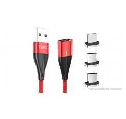 TOPK Micro-USB/USB-C/8-pin to USB 2.0 Date & Charging Cable (100cm)