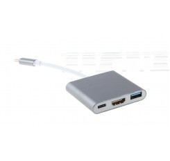 3-in-1 USB-C to USB-C/HDMI/USB 3.0 Adapter Converter (7cm)