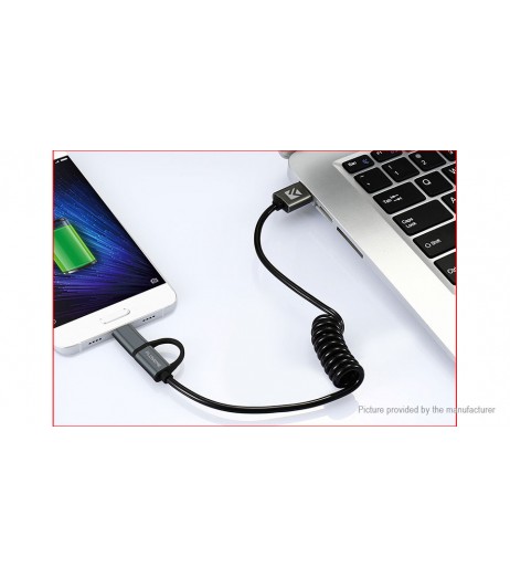 Authentic Floveme 2-in-1 Micro-USB/USB-C to USB 2.0 Data Sync / Charging Cable