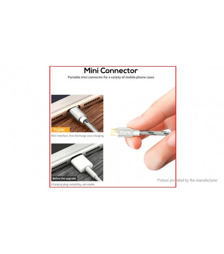 TOPK Micro-USB to USB 2.0 Nylon Braided Data Sync / Charging Cable (200cm)